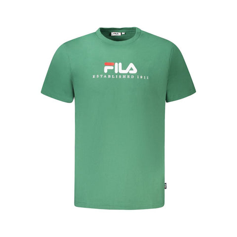 Fila Green Cotton T-Shirt Fila Retail Flare