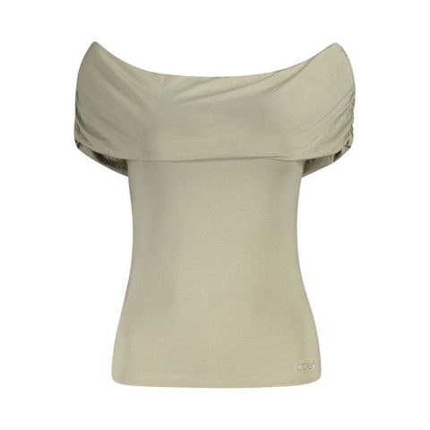 Guess Jeans Green Modal Tops & T-Shirt Guess Jeans Retail Flare