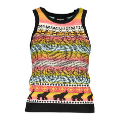 Desigual Black Viscose Women Top Desigual Retail Flare
