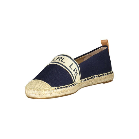 Ralph Lauren Blue Polyester Flat Shoe Ralph Lauren Retail Flare