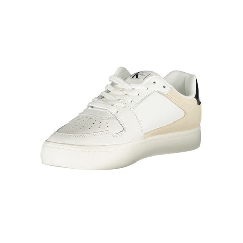 Calvin Klein White Polyester Sneaker Calvin Klein Retail Flare