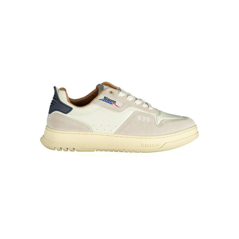 Blauer White Polyethylene Men Sneaker Blauer Retail Flare