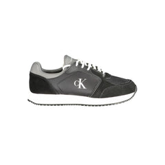 Calvin Klein Black Leather Men Sneaker Calvin Klein Retail Flare