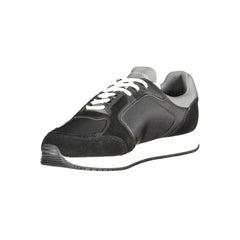 Calvin Klein Black Leather Men Sneaker Calvin Klein Retail Flare