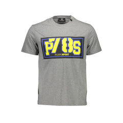 Plein Sport Gray Cotton Men T-Shirt Plein Sport Retail Flare
