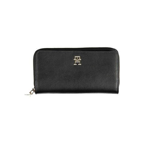 Tommy Hilfiger Black Polyethylene Women Wallet Tommy Hilfiger Retail Flare