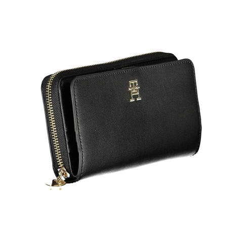 Tommy Hilfiger Black Polyethylene Women Wallet Tommy Hilfiger Retail Flare