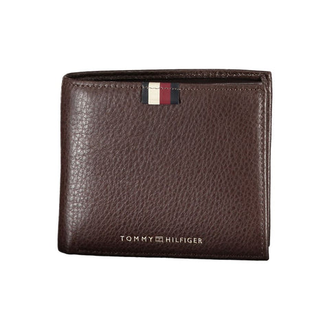 Tommy Hilfiger Brown Leather Men Wallet Tommy Hilfiger Retail Flare