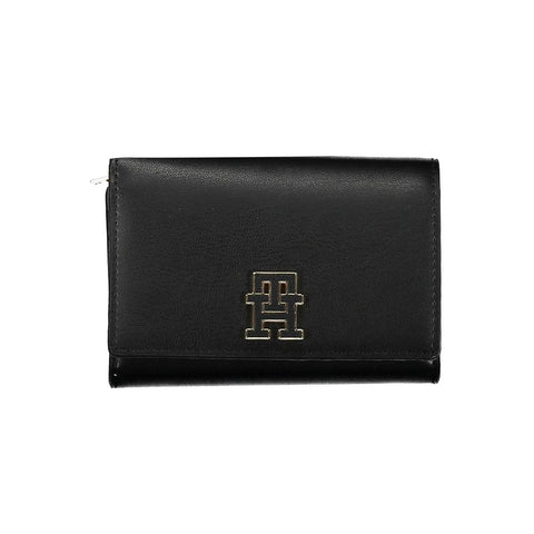 Tommy Hilfiger Black Polyethylene Women Wallet Tommy Hilfiger Retail Flare