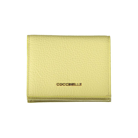 Coccinelle Yellow Leather Wallet Coccinelle Retail Flare