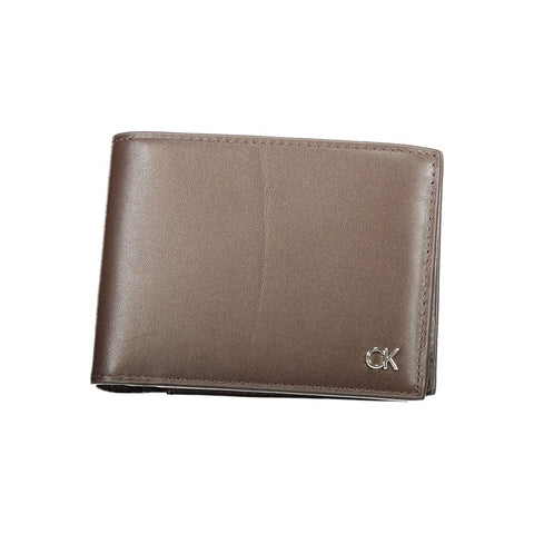 Calvin Klein Brown Leather Wallet Calvin Klein Retail Flare