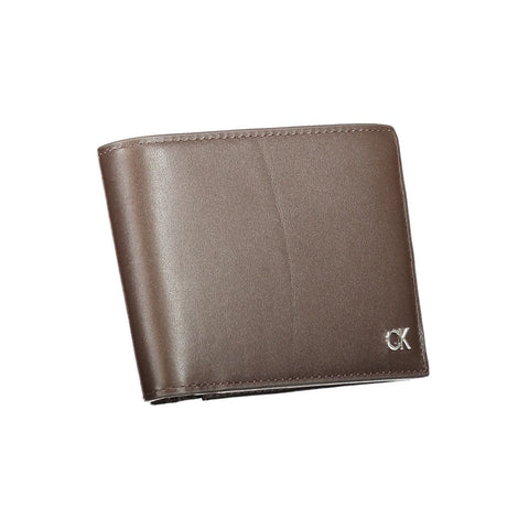 Calvin Klein Brown Leather Wallet Calvin Klein Retail Flare