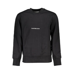 Calvin Klein Sleek Black Crew Neck Fleece Sweatshirt Calvin Klein Retail Flare