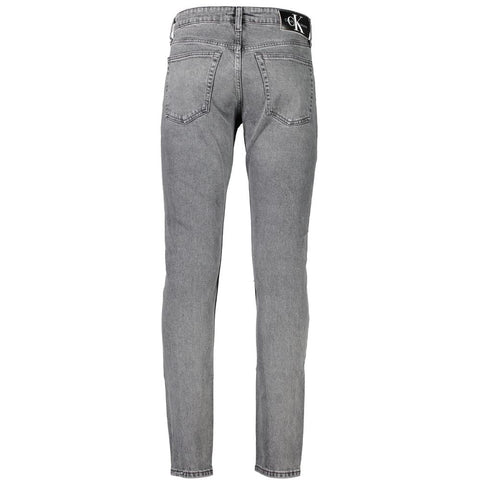 Calvin Klein Gray Cotton Jeans & Pant Calvin Klein Retail Flare
