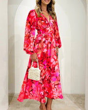 Jessica | Elegant Floral V-Neck Dress