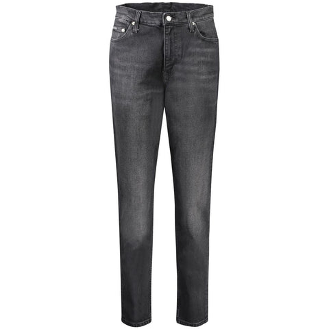 Calvin Klein Black Cotton Women Jeans Calvin Klein Retail Flare