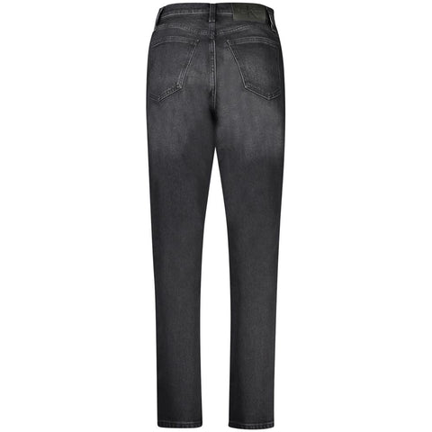 Calvin Klein Black Cotton Women Jeans Calvin Klein Retail Flare