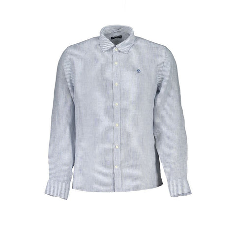 North Sails Blue Linen Shirt North Sails Retail Flare