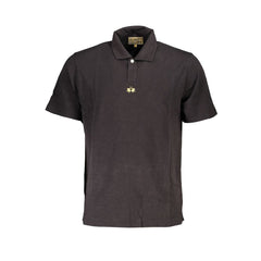 La Martina Elegant Black Cotton Polo Shirt Regular Fit La Martina Retail Flare