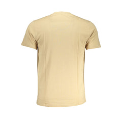 Cavalli Class Beige Cotton T-Shirt Cavalli Class Retail Flare