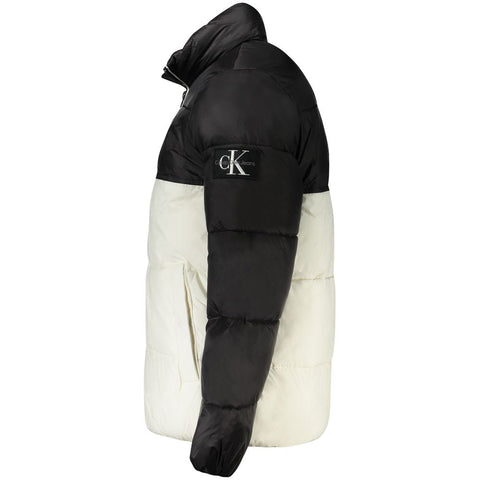 Calvin Klein White Polyester Men Jacket Calvin Klein Retail Flare