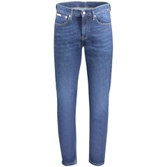 Calvin Klein Blue Cotton Men Jean Calvin Klein Retail Flare
