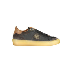Blauer Black Leather Men Sneaker Blauer Retail Flare