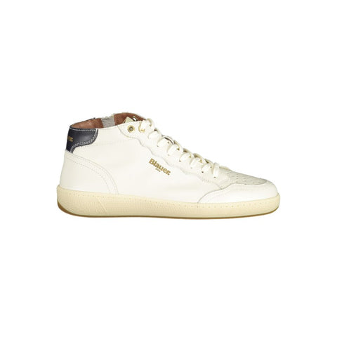 Blauer White Leather Men Sneaker Blauer Retail Flare