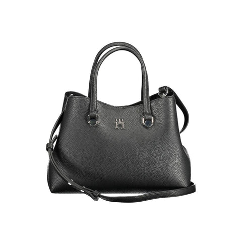 Tommy Hilfiger Black Polyester Women Handbag Tommy Hilfiger Retail Flare