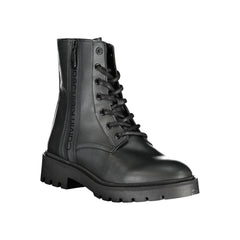 Calvin Klein Chic Black Ankle Boot with Laces and Zip Detail Calvin Klein Retail Flare