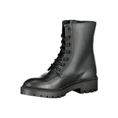 Calvin Klein Chic Black Ankle Boot with Laces and Zip Detail Calvin Klein Retail Flare