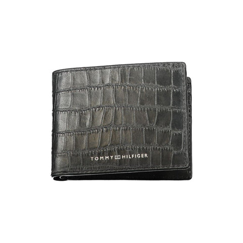 Tommy Hilfiger Black Leather Wallet Tommy Hilfiger Retail Flare