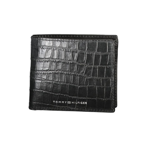 Tommy Hilfiger Black Leather Wallet Tommy Hilfiger Retail Flare