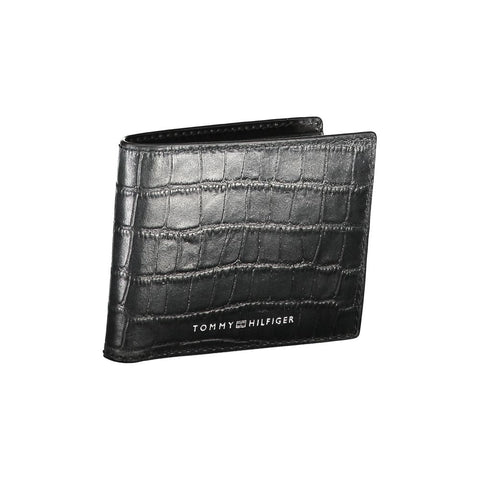 Tommy Hilfiger Black Leather Wallet Tommy Hilfiger Retail Flare