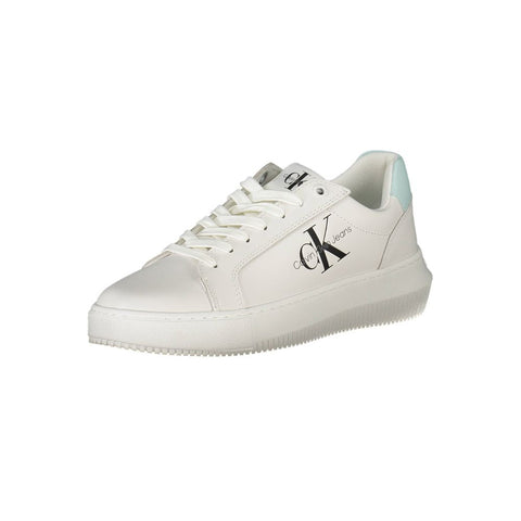 Calvin Klein White Leather Women Sneaker Calvin Klein Retail Flare