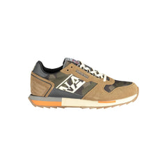 Napapijri Beige Leather Men Sneaker Napapijri Retail Flare