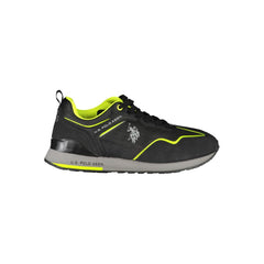 U.S. POLO ASSN. Elegant Black Lace-up Sneakers with Logo Detail U.S. POLO ASSN. Retail Flare