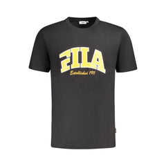 Fila Black Cotton Men T-Shirt Fila Retail Flare