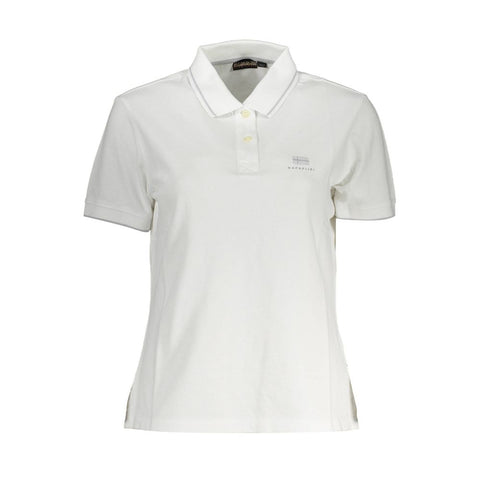 Napapijri White Cotton Women Polo Shirt Napapijri Retail Flare