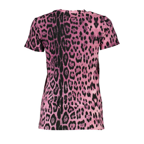 Cavalli Class Pink Cotton Tops & T-Shirt Cavalli Class Retail Flare