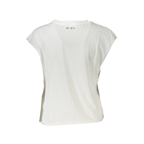Desigual White Cotton Women T-Shirt Desigual Retail Flare