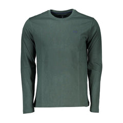 La Martina Elegant Crew Neck Green Tee with Embroidery La Martina Retail Flare