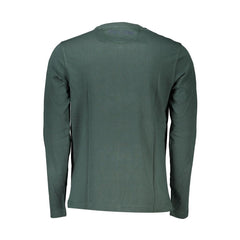 La Martina Elegant Crew Neck Green Tee with Embroidery La Martina Retail Flare