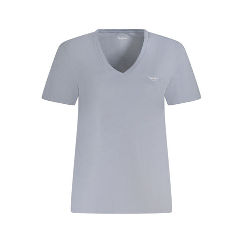 Pepe Jeans Light Blue Cotton Tops & T-Shirt