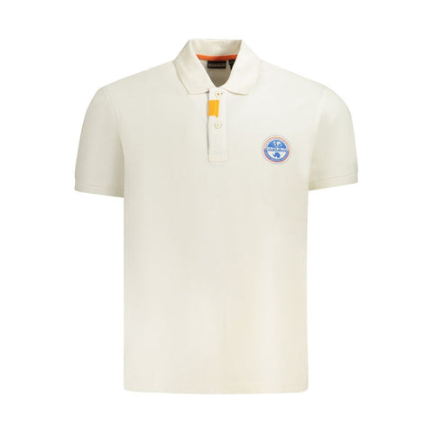 Napapijri White Cotton Men Polo Shirt Napapijri Retail Flare