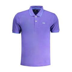 La Martina Purple Cotton Polo Shirt La Martina Retail Flare