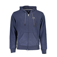 La Martina Blue Cotton Men Sweater La Martina Retail Flare