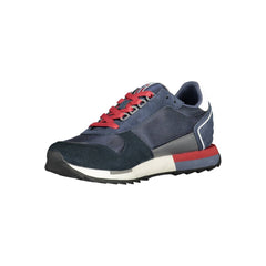 Napapijri Blue Leather Men Sneaker Napapijri Retail Flare