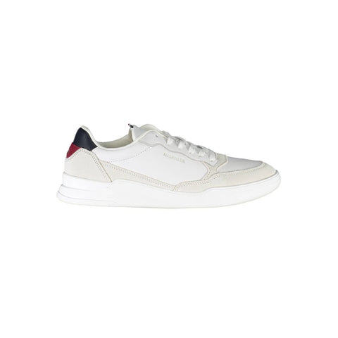 Tommy Hilfiger White Leather Men Sneaker Tommy Hilfiger Retail Flare