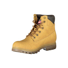 Carrera Vibrant Yellow Lace-Up Boots with Logo Detail Carrera Retail Flare